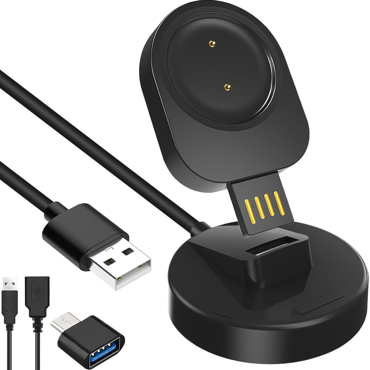 Dailygoods - Laadstation voor Smartwatch met USB-kabel en Afneembare Oplaadkabel