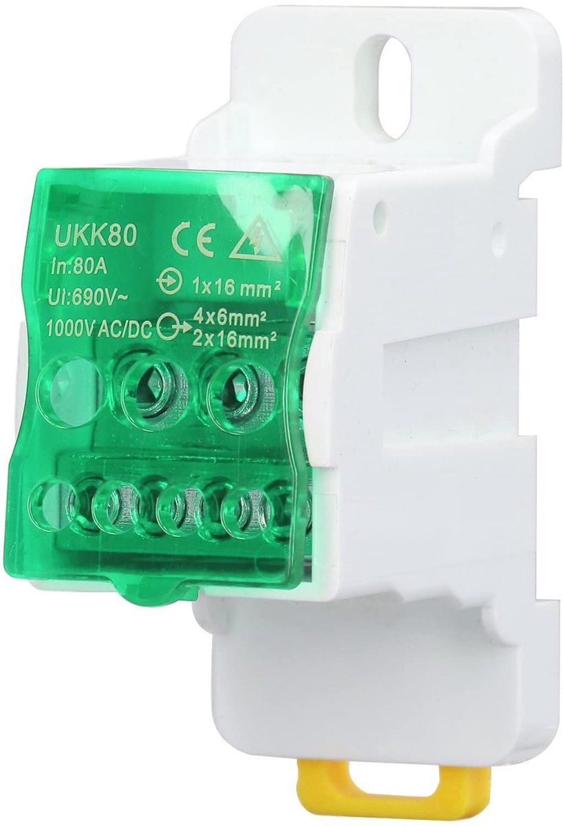 Dailygoods - Dailygoody - UKK-80A 690V Din Rail Terminal Distribution Box - Universele Aansluitdoos