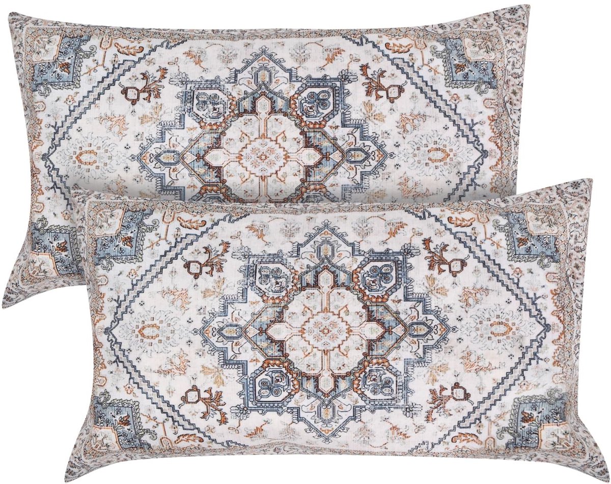 Dailygoods - Dailygoody - Kussenslopen - Fluwelen kussenslopen - Decoratief en comfortabel - 50 x 30 cm - Boho stijl - Set van 2 - Geschikt voor bank en bed