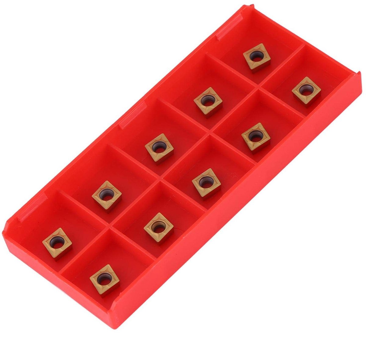 Dailygoods - Dailygoody hardmetalen punten - Bladsnijder - 10 stuks - Goud - Draaibank inzetstukken - Precisie snijden - Geschikt voor metaalbewerking