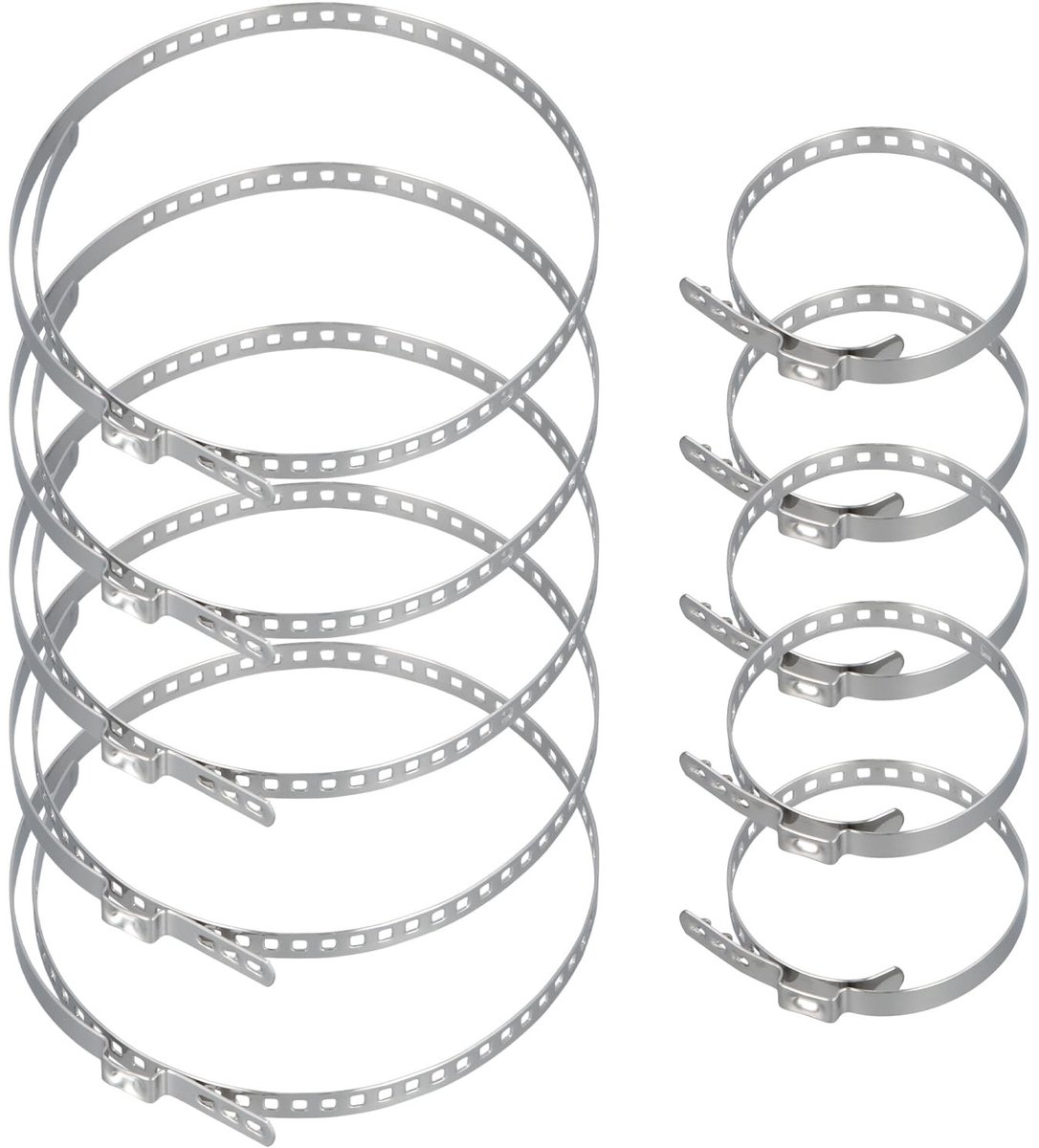 Dailygoods - Dailygoody - Jubilee-clips - Slangklemmen - Kwaliteit - Zilver - Duurzaam en sterk - Perfect voor ventilatie en autoleidingen - 10 stuks