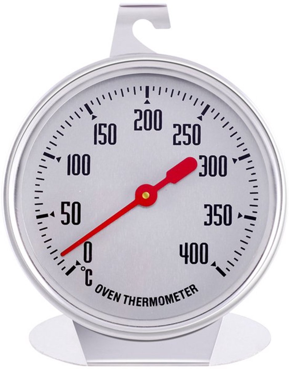 Oventhermometer - Grote wijzerplaat - Hangend of staand te monteren - Nauwkeurige bak-, kook- en grillthermometer - Keukenoventhermometer