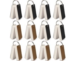 1200 blanko kaarten met ringen en hoesjes, 2,7 x 1,5 inch witte kaarten om te studeren, kleine papieren notitiekaartjes, plakbriefjes, Geschikt voor taalspelletjes op school (bruin, zwart)