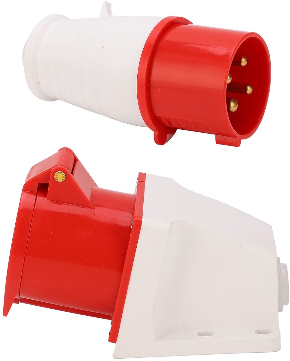 Dailygoods - Dailygoody - Industrieel Stopcontact - 4-Pin AC380V-415V - Waterdicht en Betrouwbaar - Hoogwaardig Materiaal - Veilig Gebruik - Geschikt voor Industri