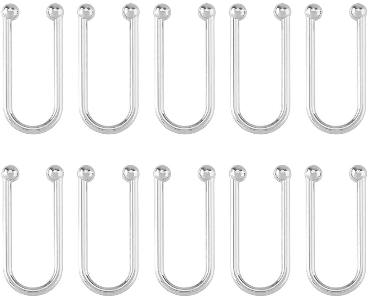 Dailygoody - Bikiniclips - 10 Stuks - Zilverlegering - Voor BH en Bikini - Platina - Handige Bevestigingsaccessoires - Geschikt voor Dames - 59x26mm