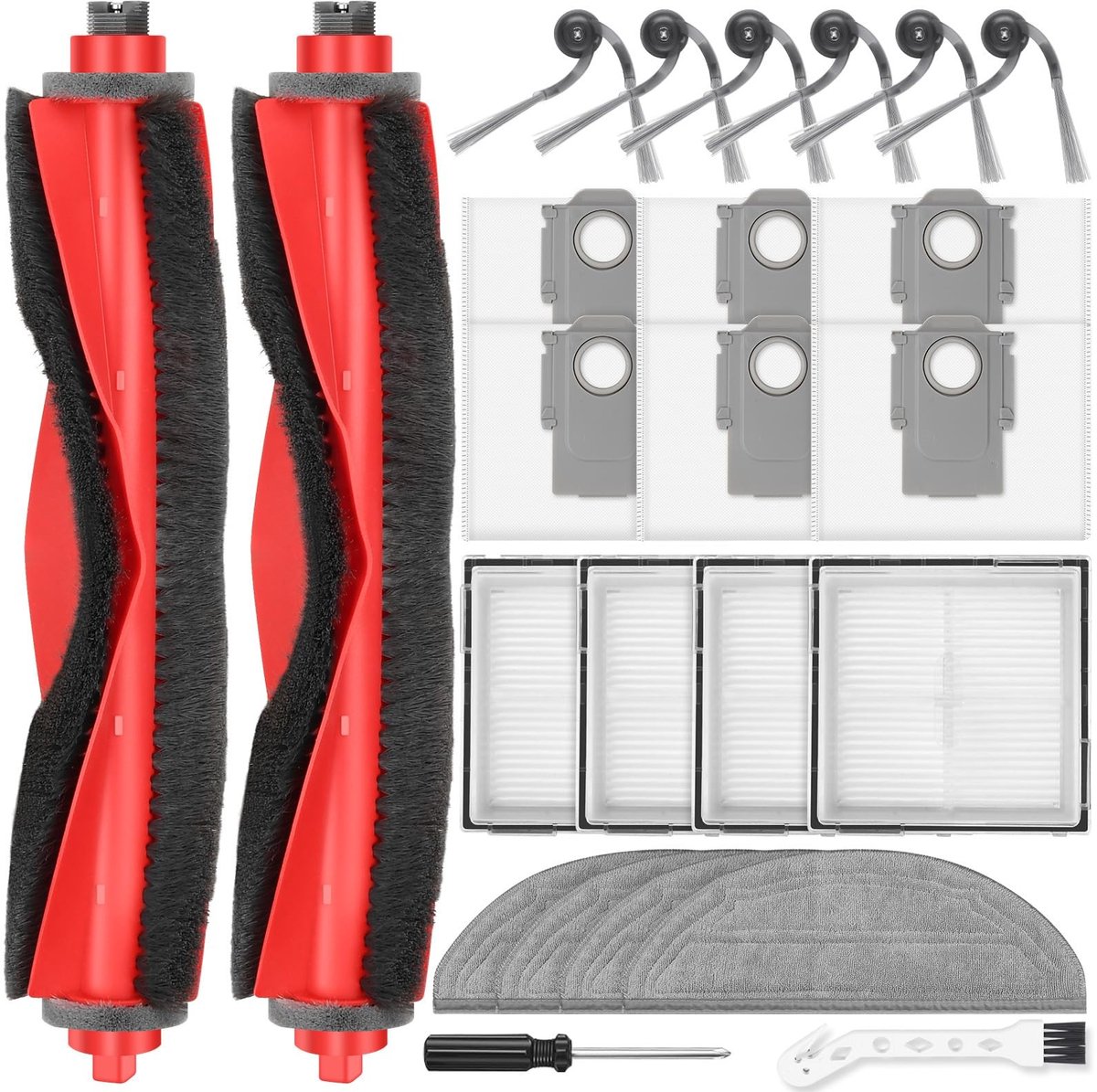 Dailygoods - Cosensi - Dailygoody - Robotstofzuiger Accessoires - Compleet Set voor Roborock Q10 S5+ - Inclusief Borstels en Filters - Hoogwaardige Materialen - Ideaal voor