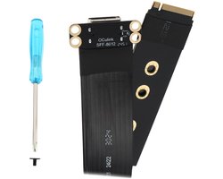 Câble d'extension PCI-E4.0 M.2 M-Key vers Oculink SFF-8612 SFF-8611 - NVME U.2 SSD - 15 cm - EGPU - Laptop - Compatible avec 2280 NGFF - Zwart.