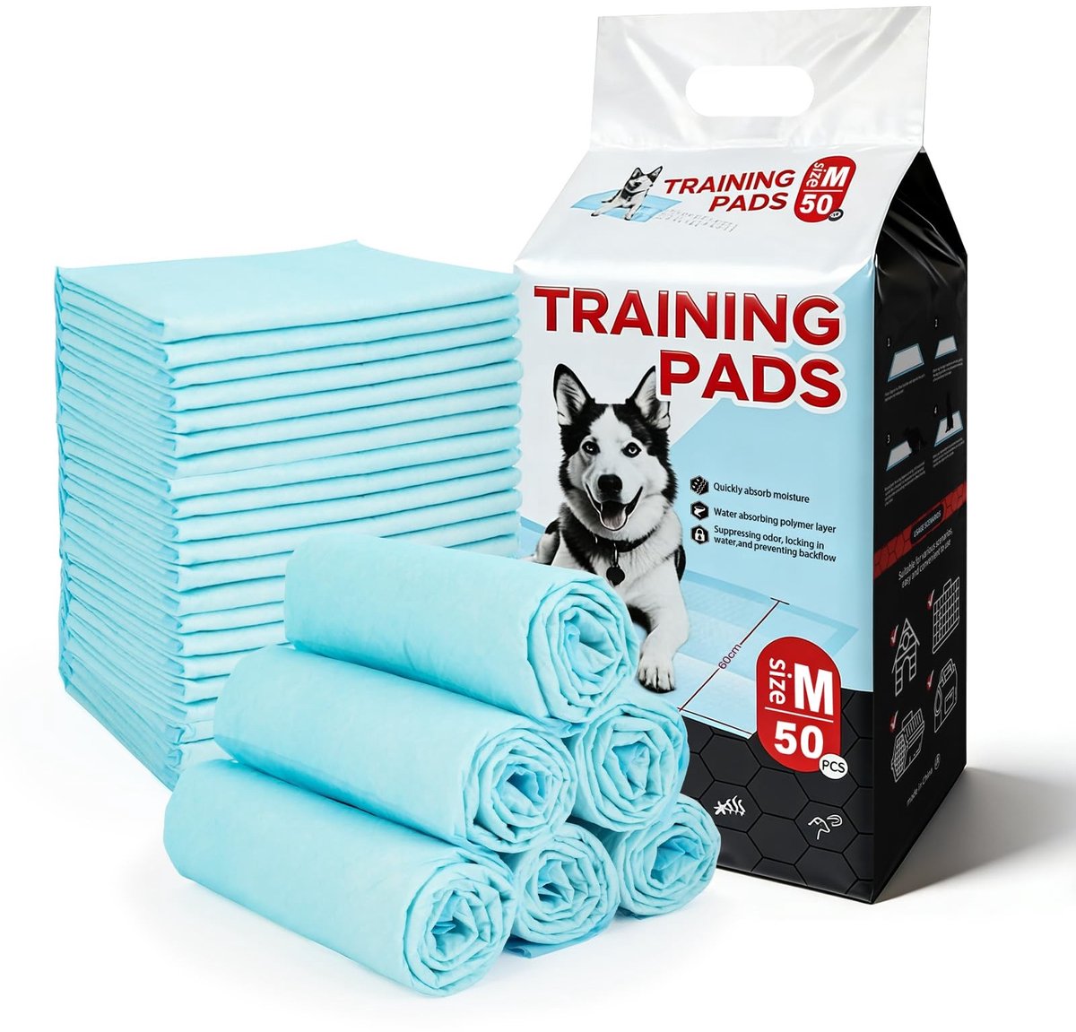 Dailygoods - 50 Stuks Wegwerp Trainingspads voor Honden, 45 x 60 cm