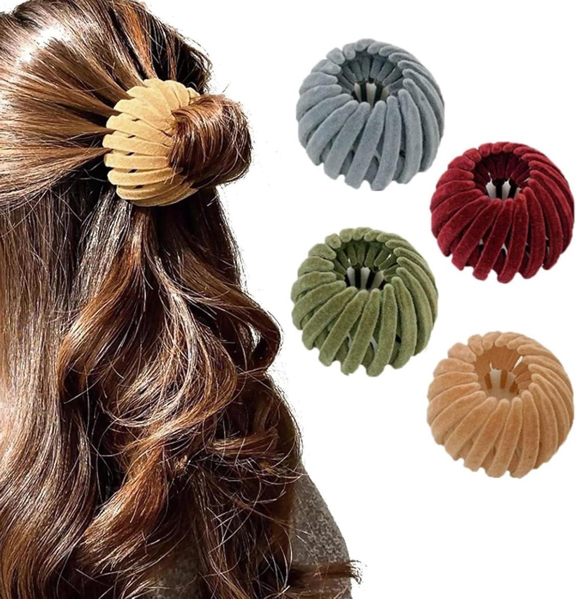 Haarclips Set - Vogelnest Clips - Haar Stijlen - Uniek Vogelnest Ontwerp - 4 Stuks - Multicolor