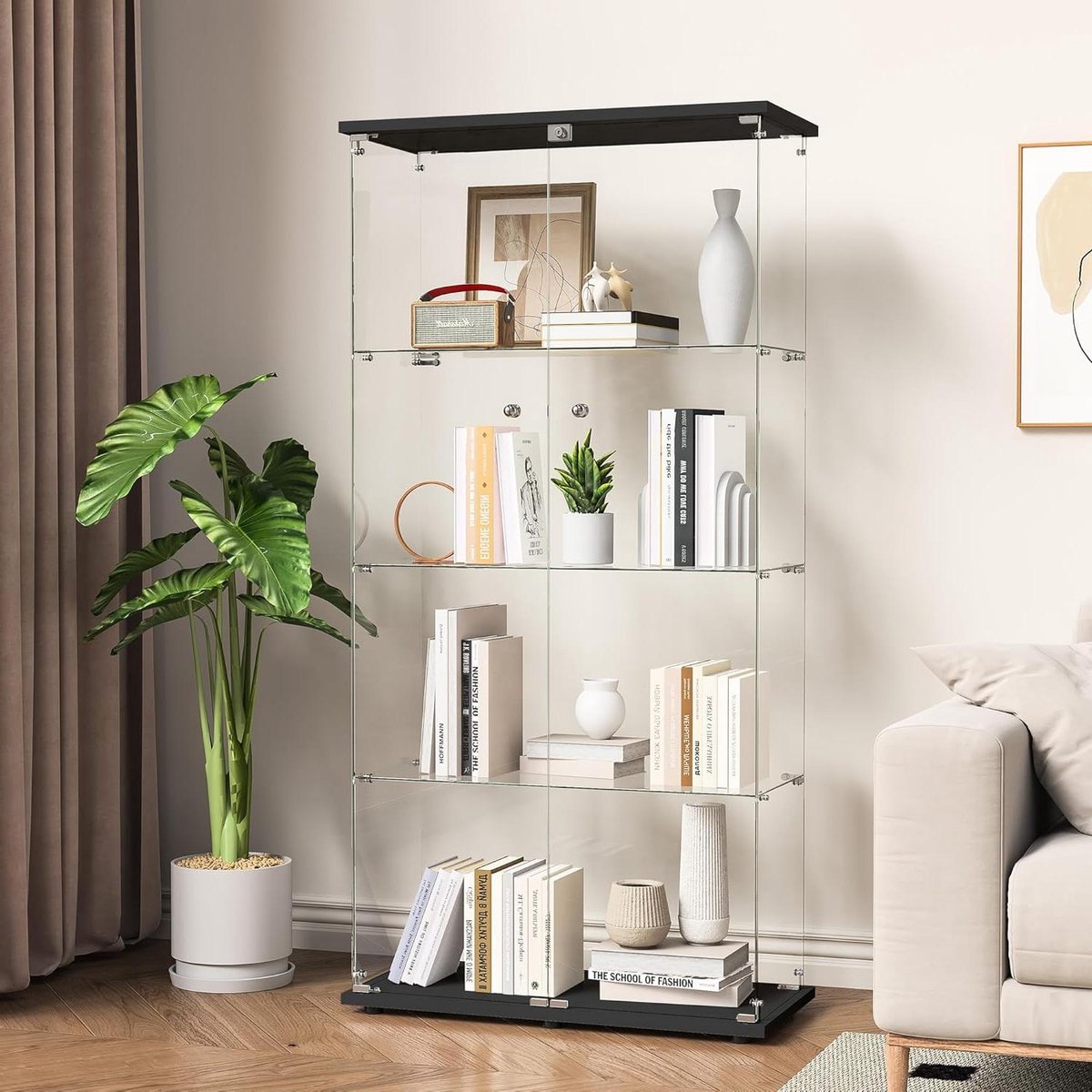 Vitrinekast met Glas - Vitrinekasten Woonkamer - meubelunit