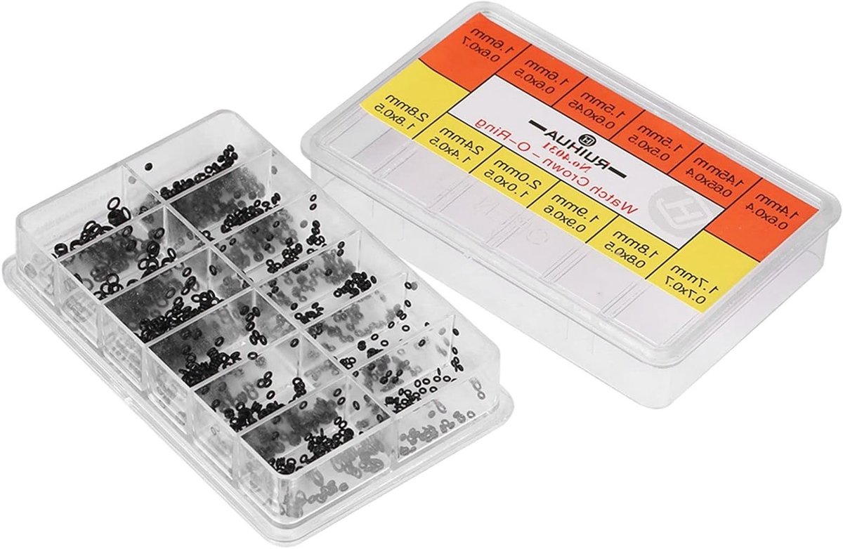 O-ring Kit voor Kranen en Horloges, 12 Maten Zwarte Rubber Seal Gaskets voor Automatische Reparatie en Onderhoud