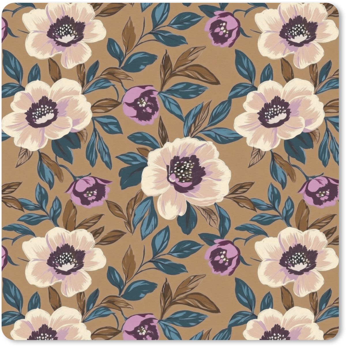 Muismat 30x30 cm - Mousepad Floraal - Stilleven - Kleurrijk - Muismatten