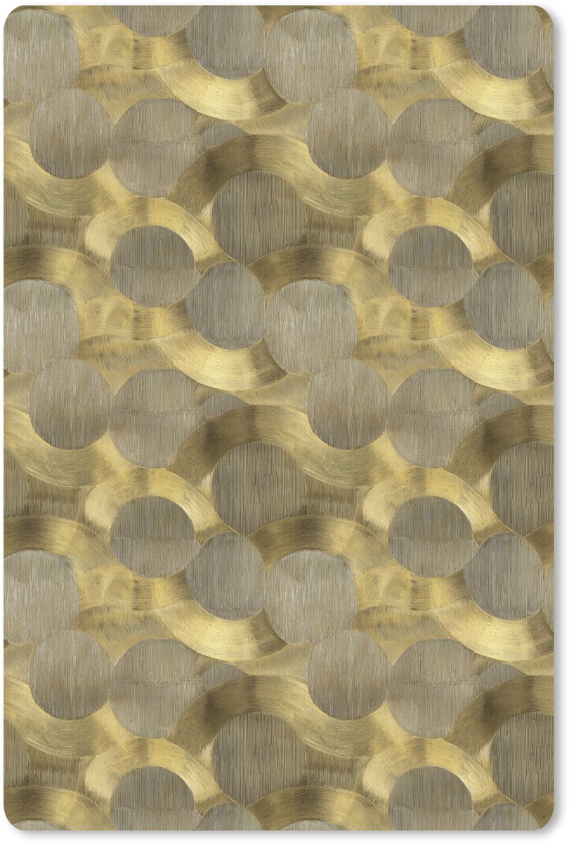 Muismat 13x20 cm - Mousepad Modern - Geometrisch - Goud - Muismatten