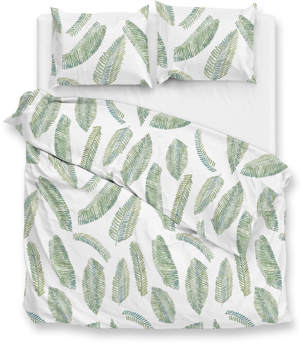 Zohome Dekbedovertrek Rosendo - White - Bloemen - Dekbedovertrek - 200x200-220 cm - 100% Katoen - Tweepersoons - SS26