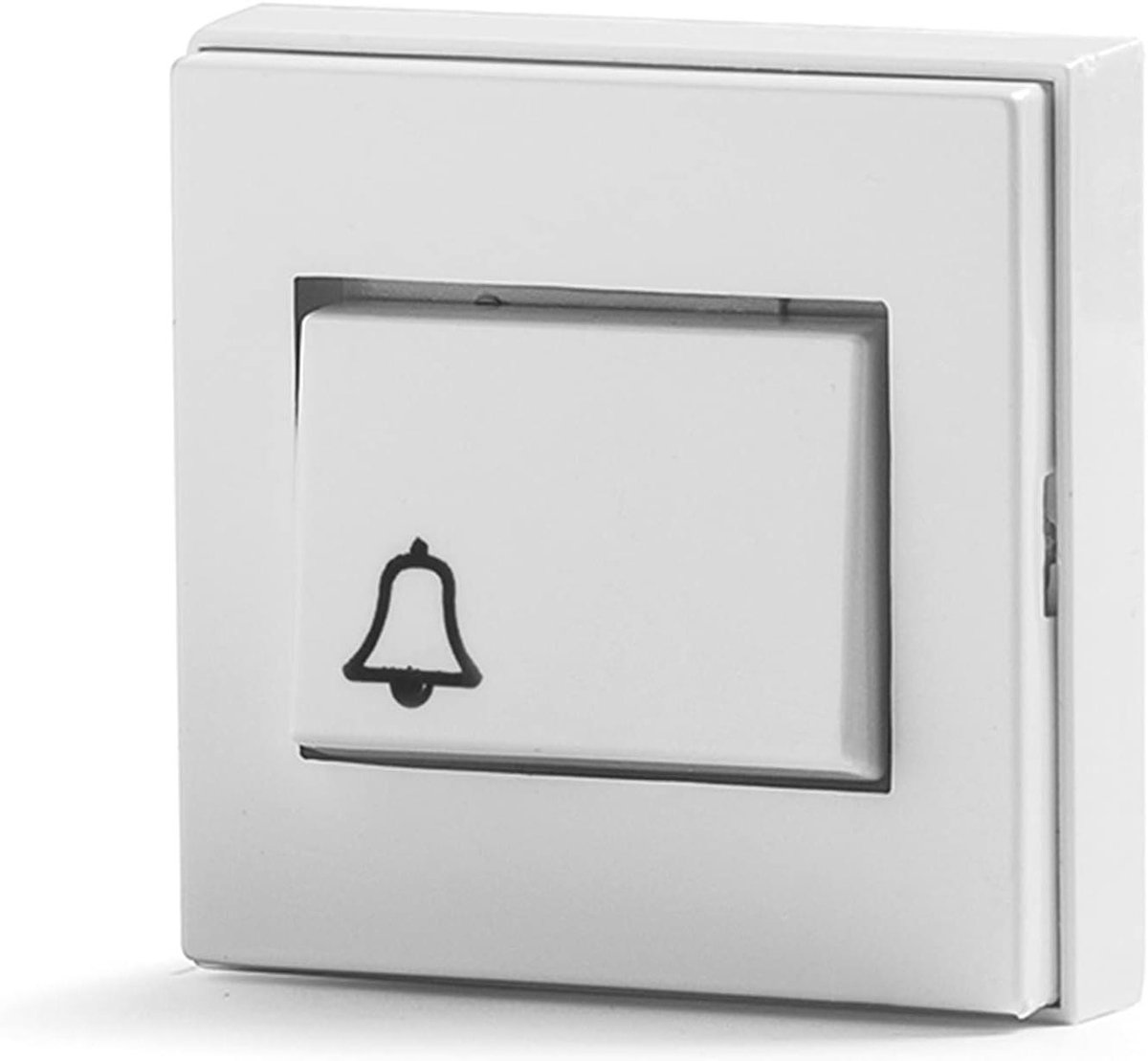 Belknop - Drukknop Deur - Deurbel Installatie - Extra Plat Ontwerp - 65 x 65 mm - Wit