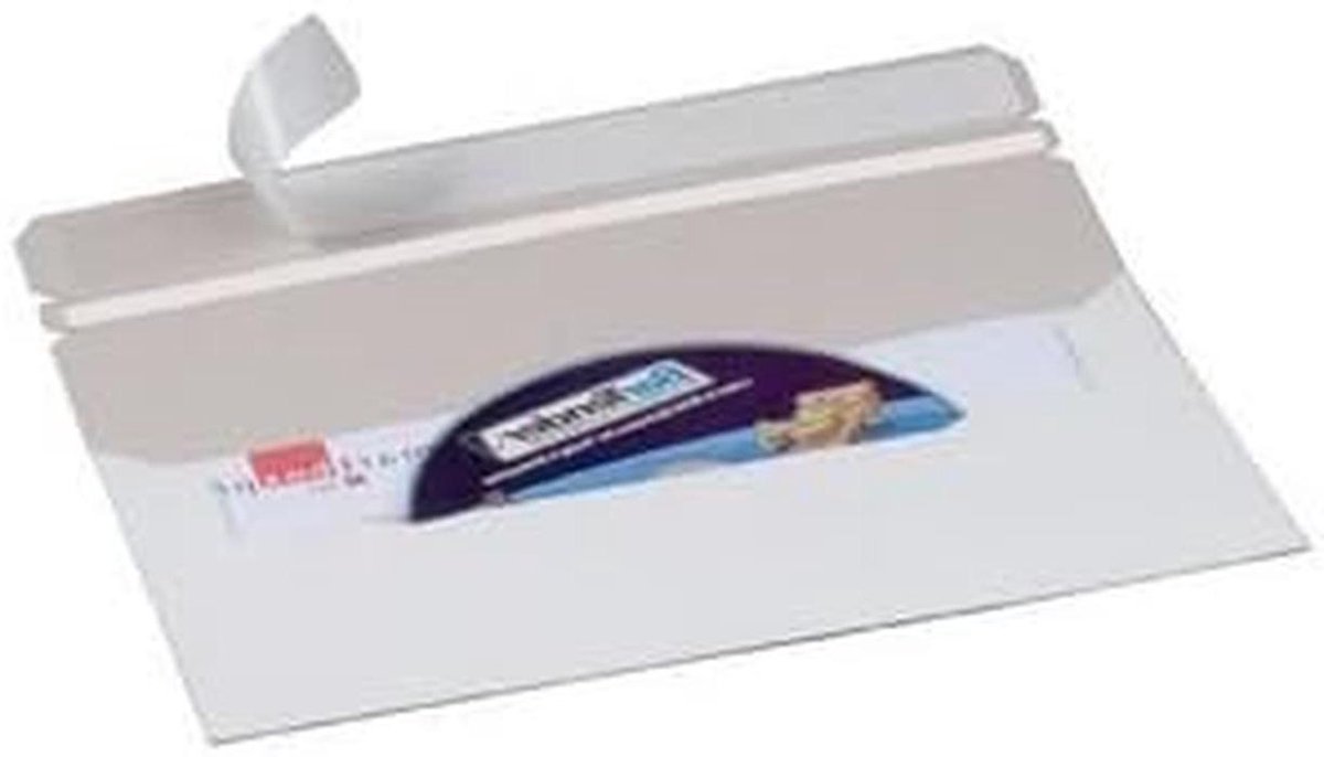CD DVD Hoesjes - Media Opslag - Archiveren Muziek - Met Adresvenster - DIN Long - Wit