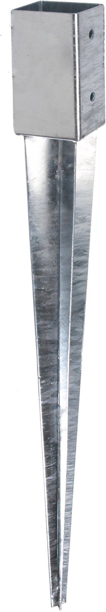 Alberts 208288 inslag-paalvoet | voor ronde of vierkante houten palen | thermisch verzinkt | 61 x 61 mm | totale lengte 750 mm