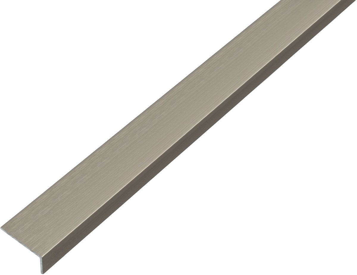 Alberts 499464 hoekprofiel | zelfklevend | aluminium, rvs-look, donker | 1000 x 20 x 10 mm | set van 3