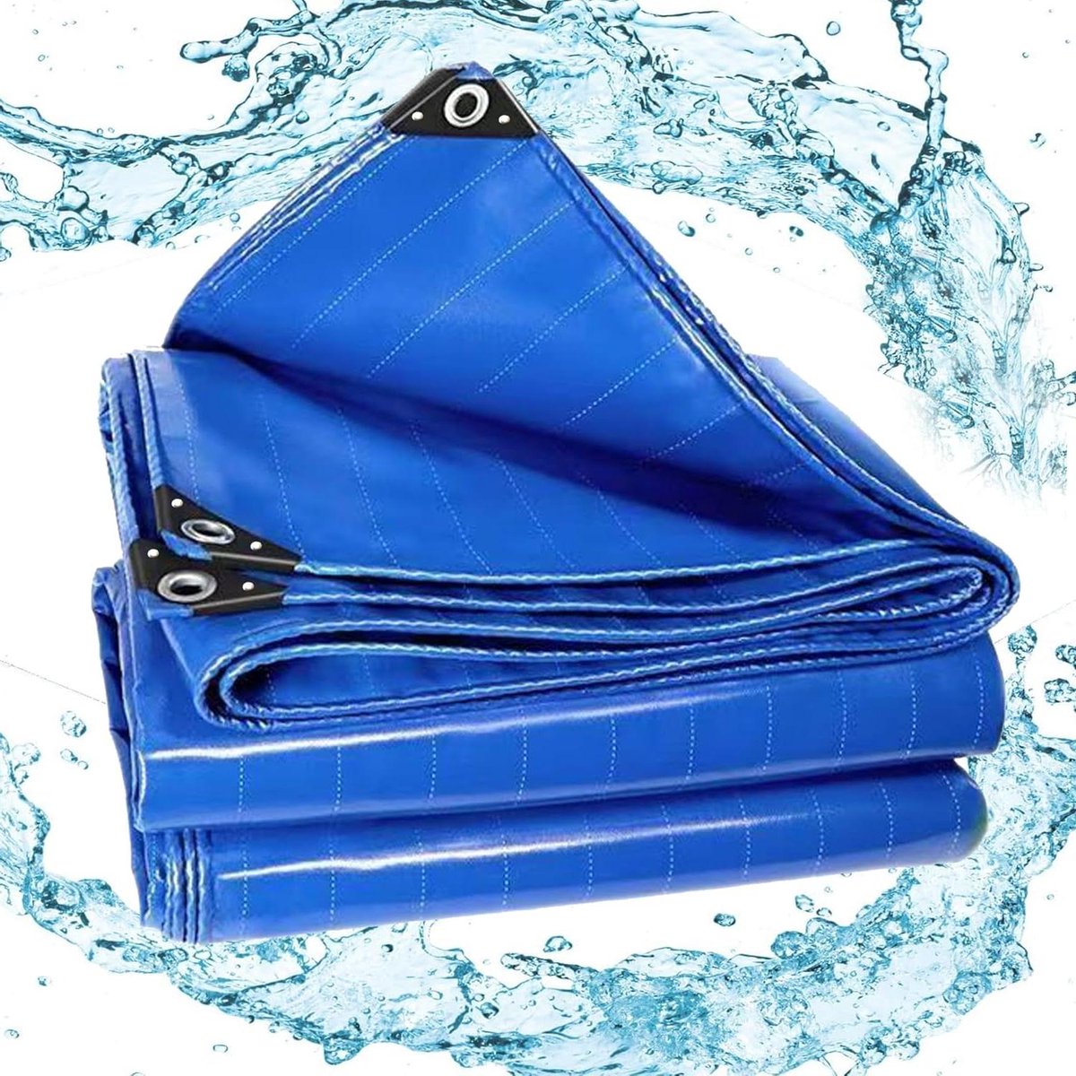 Dekzeil - Afdekzeil Grondzeil - Spullen Beschermen - Scheurvast PVC - 1x6.5 m - Blauw