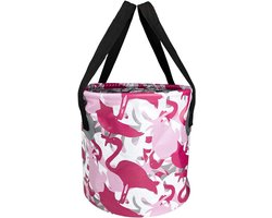 Opvouwbare Emmer - Vouwbare Bak - Water Dragen - Ruimtebesparend Ontwerp - 10 Liter - Roze Camouflage