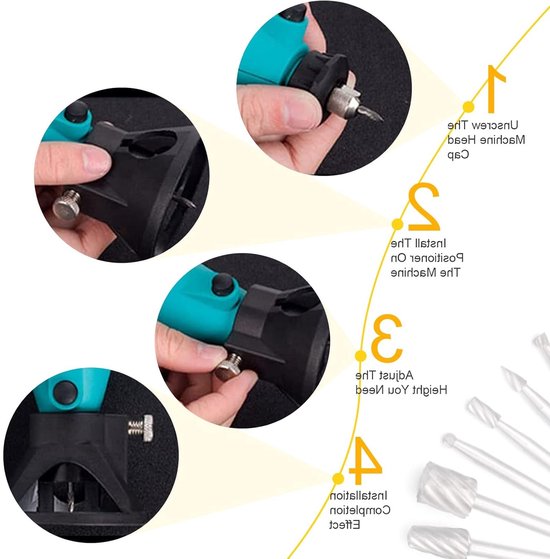 Multifunctionele Snijgids voor Dremel Gereedschap - Precisie Snijden, Router, Boor - 11-delige Set voor Nauwkeurige Bewerking — afbeelding 3