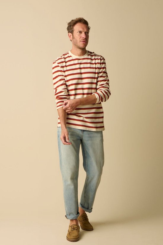 Donkerrood Gestreept T-shirt