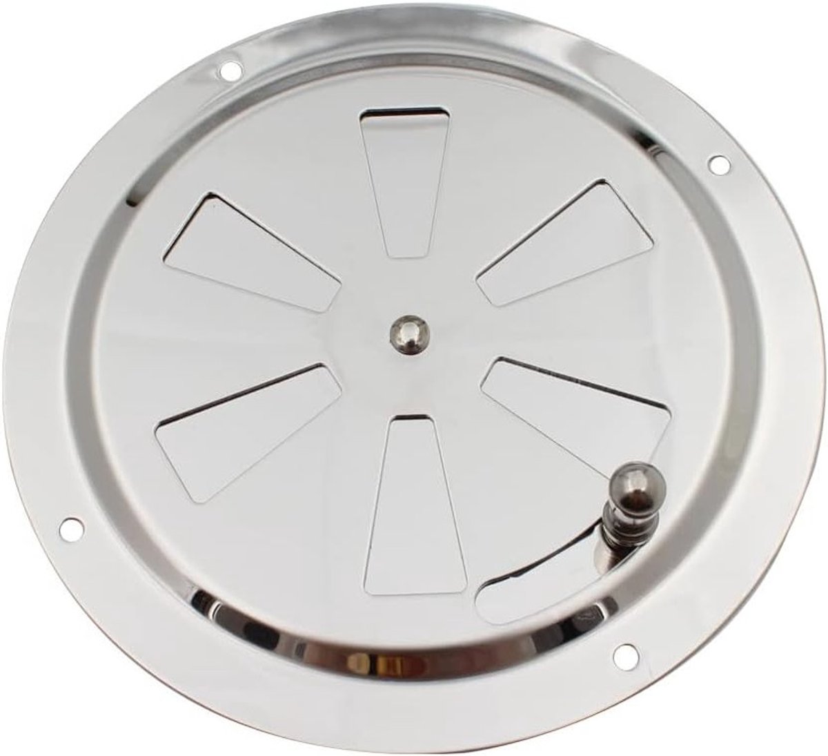 Ronde ventilatieroosterafdekking van 5 inch van premium roestvrij staal voor voertuigen en boten, verstelbaar en duurzaam