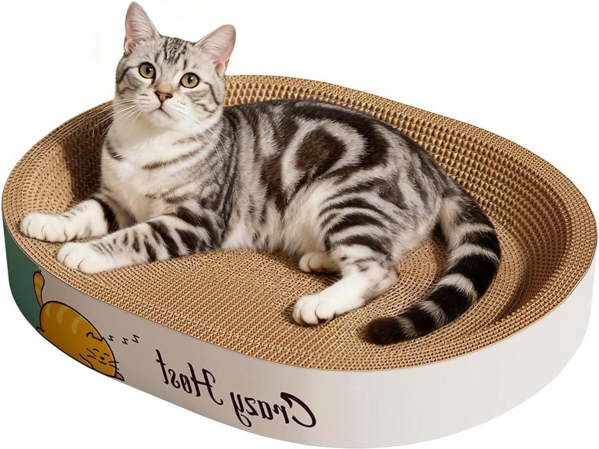 Krabplank Kat - Krabmat Huisdier - Katten Krabben - Dubbel Doel - 17 x 17 x 4 inch - Bruin