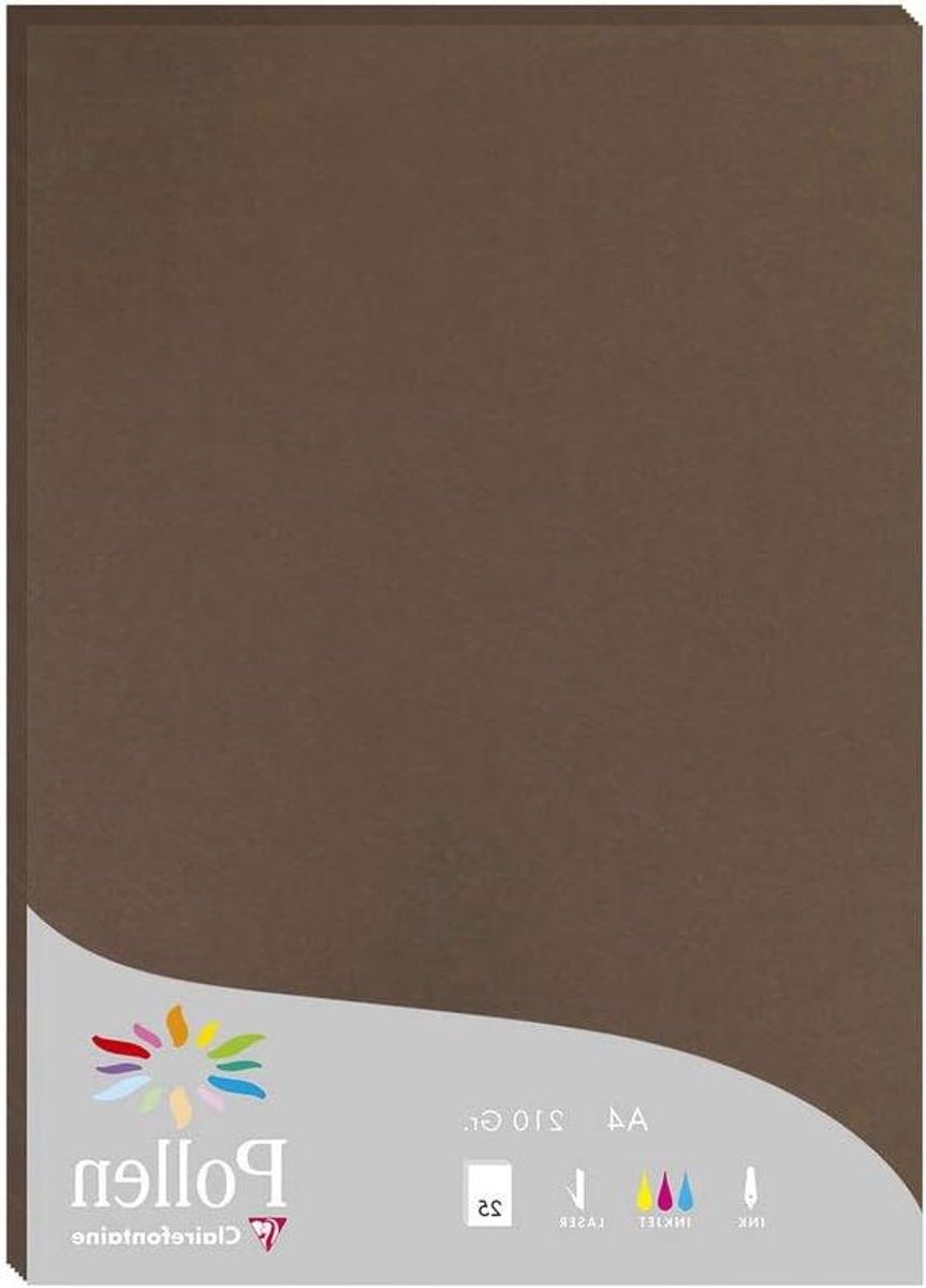 Uitnodigingspapier - Huisstijl papier - Feestelijke correspondentie - Zuurvrij glad papier - A4 210 g/m² - Taupebruin