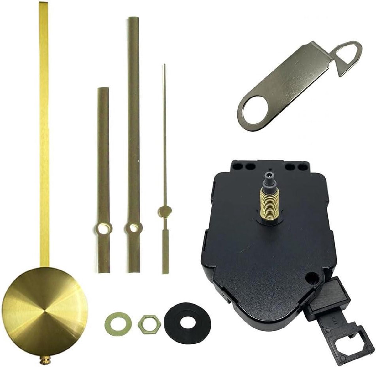 Kwarts Klok Beweging - Uurwerk Vervanging - Klok Reparatie - Met Pendel - 130mm Gouden Wijzers - Goud