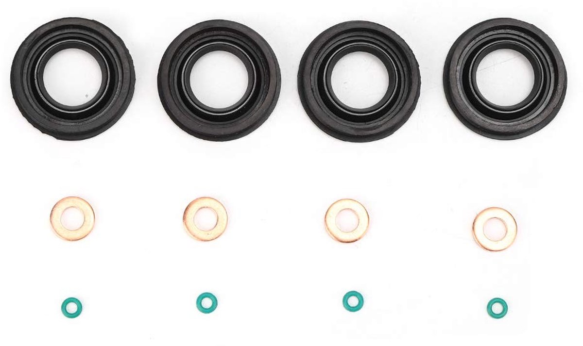 VT Goods - Injector Seals - O-ring - Corrosiebestendig - 1x1 cm - Brandstofinjectorafdichtingen - Geschikt voor Transit MK7 - 2.2 2.4 3.2 TDCi