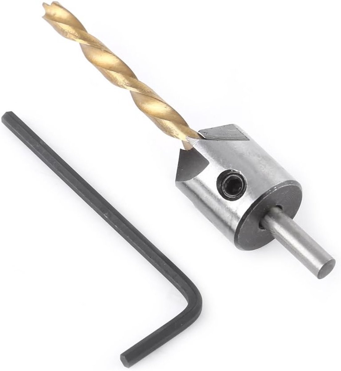 Houtbewerking Countersink Boor Set voor Spiral Boren, Houtbewerking Reamer met Dull Tools en Inbussleutel (4.5mm) voor Precisiewerk en Afwerking