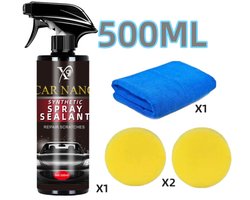 TLVX Autolak Glans en Bescherm Coating Spray 500ML / Auto Polish / Keramische Coating / Auto Polijsten / Car Polish Spray Kit / Top Coating 500ML / Quick Nano-Coating / Wax / Car cleaning / Waterafstotend / Vuilafstotend / Langdurige bescherming