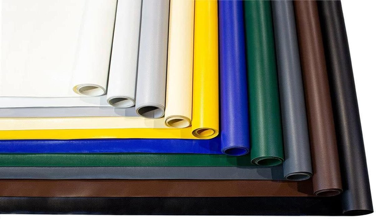 PVC Afdekzeil - Waterdicht Zeil - Bescherming Buiten - 700 g/m² Zwaar Materiaal - 3m x 8m - Antraciet