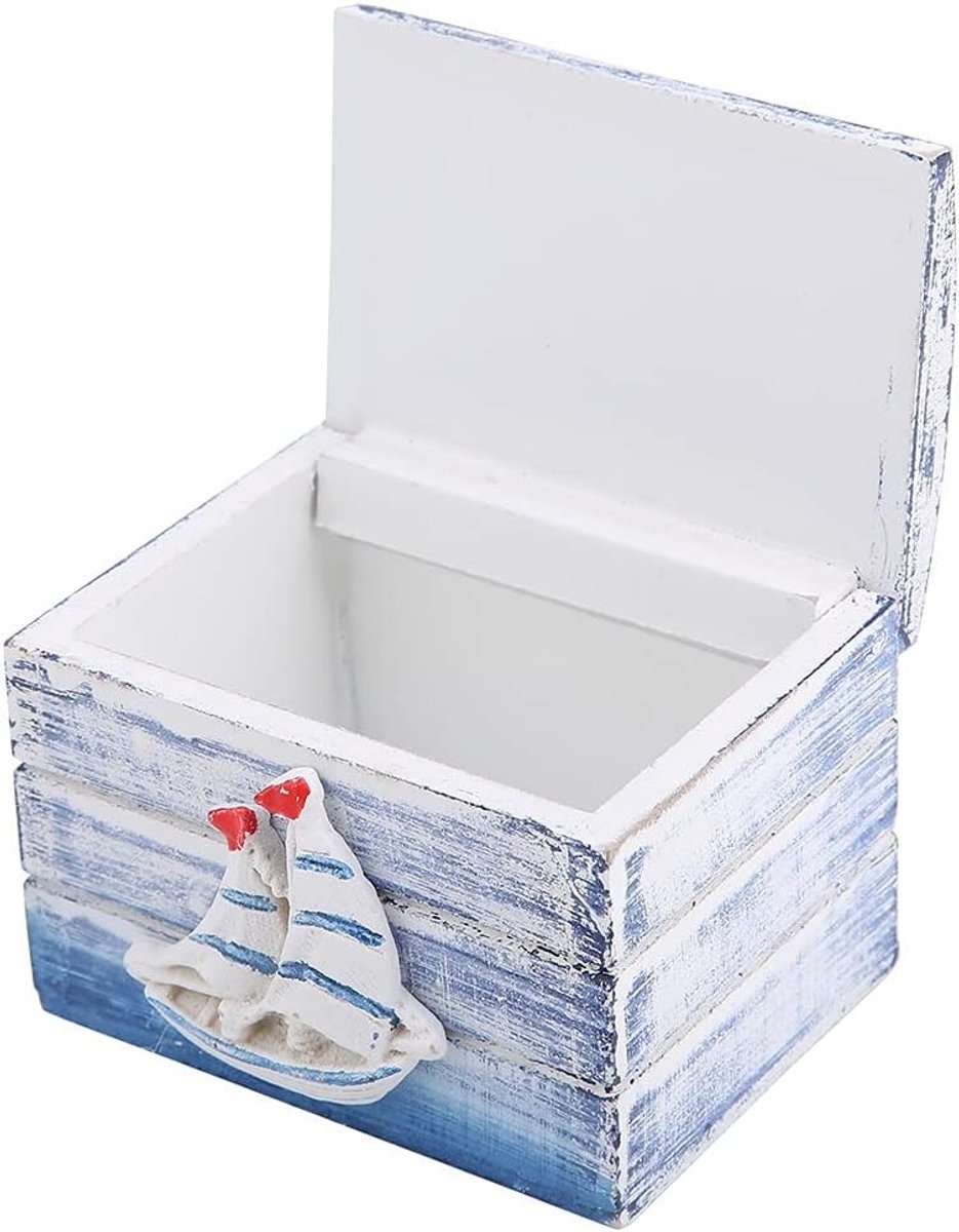 Houten Sieradenbox voor Kinderen, Piratenschip Design, Perfect als Cadeau voor Verjaardagen en Feestdagen