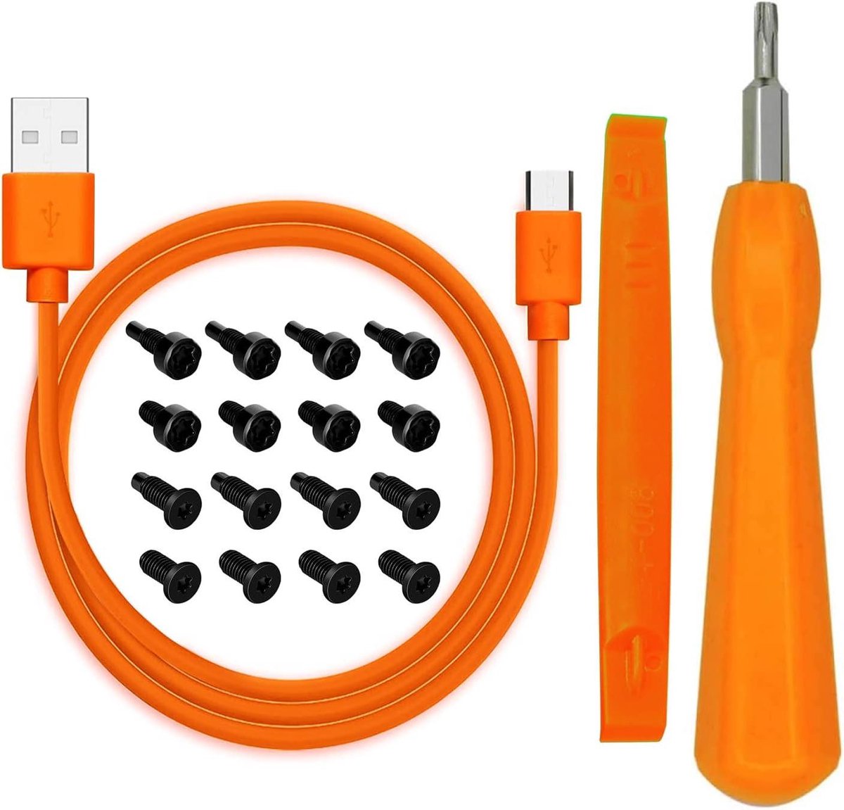 Deurbel Schroevendraaier Set - Reparatieset Deurbel - Deurbel Onderhoud - Dubbelzijdige Bit - 20 Schroeven - Oranje