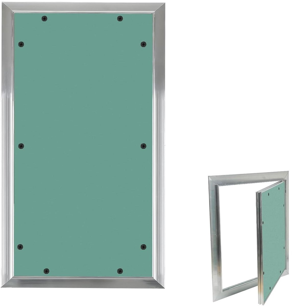 Inspectiedeur Aluminium - Revisiedeurtje Toegangsluik - Onderhoud Toegankelijk Maken - Verborgen Gipsplaat Inleg - 500 x 600 mm - Aluminium