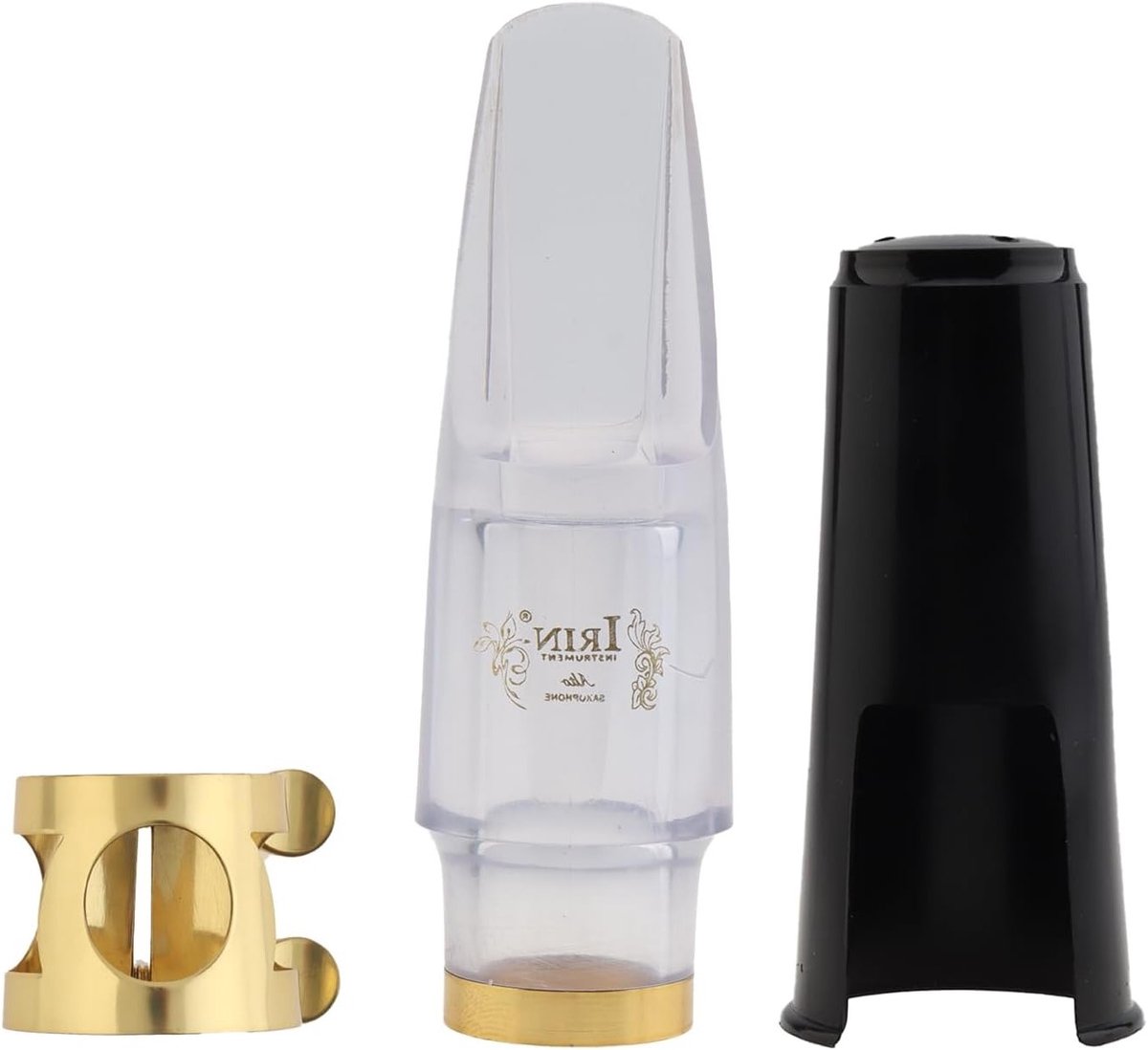 Transparante Alto Saxo Mondstuk Set met Ligatuur en Plastic Kap - Accessoires voor Saxofoon Mondstukken