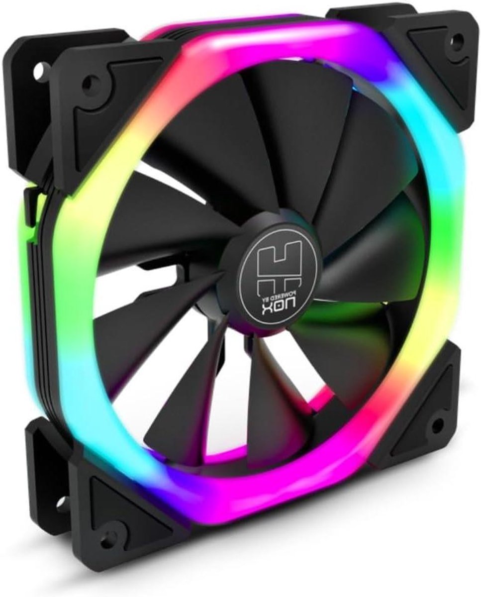 PC Ventilator - Computer Fan - Computer Koeling - Dubbele ARGB Ring - 120 mm - Zwart