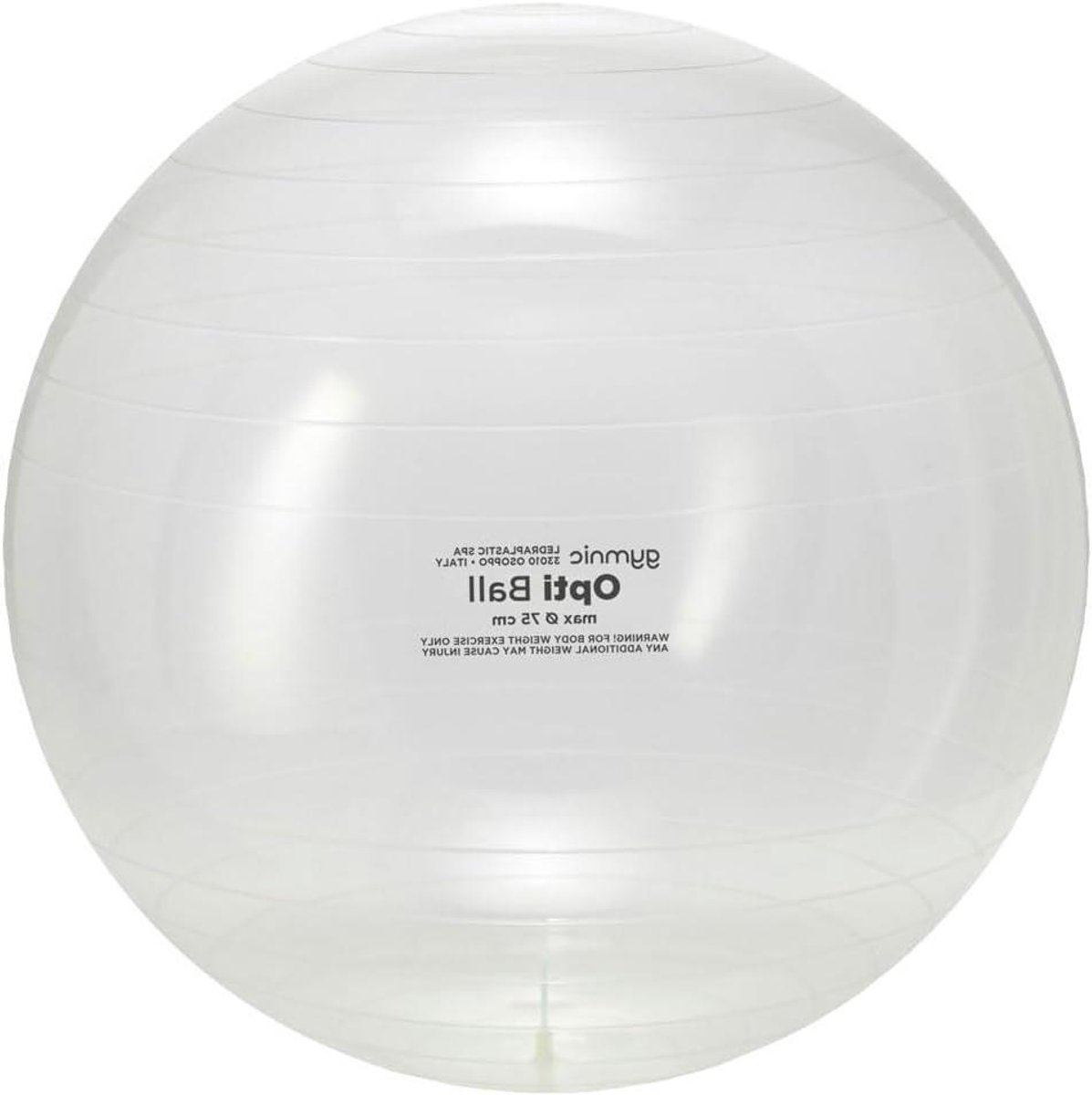 Gymnastiekbal - Fitnessbal Balansbal - Revalidatie en Training - Transparant PVC Materiaal - 75 cm Diameter - Doorzichtig