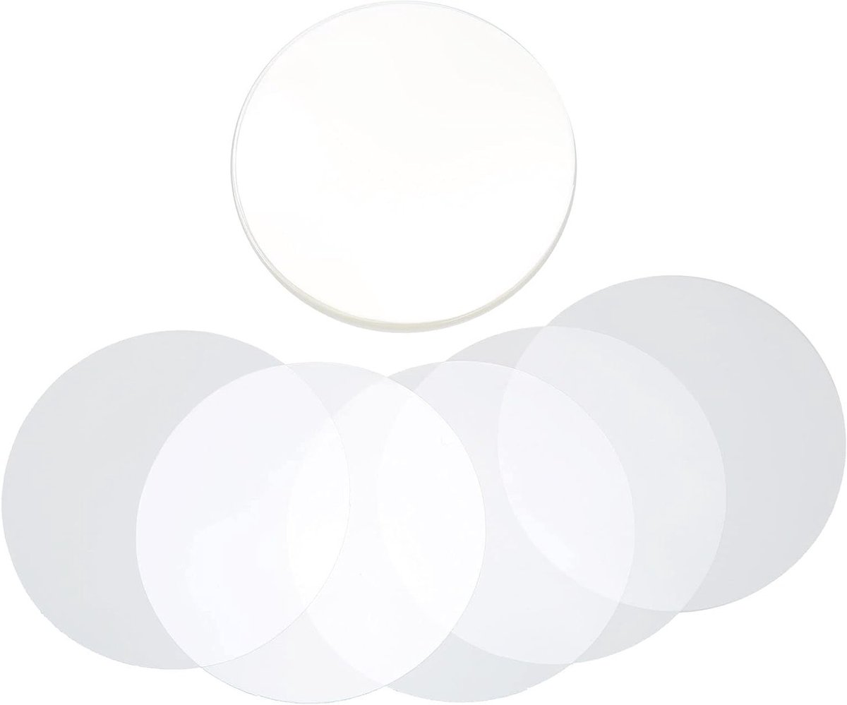 100 Stuks Transparante Badge Film voor Ronde Knopjes - Beschermfolie voor DIY Button Maker en Stempels (75MM)