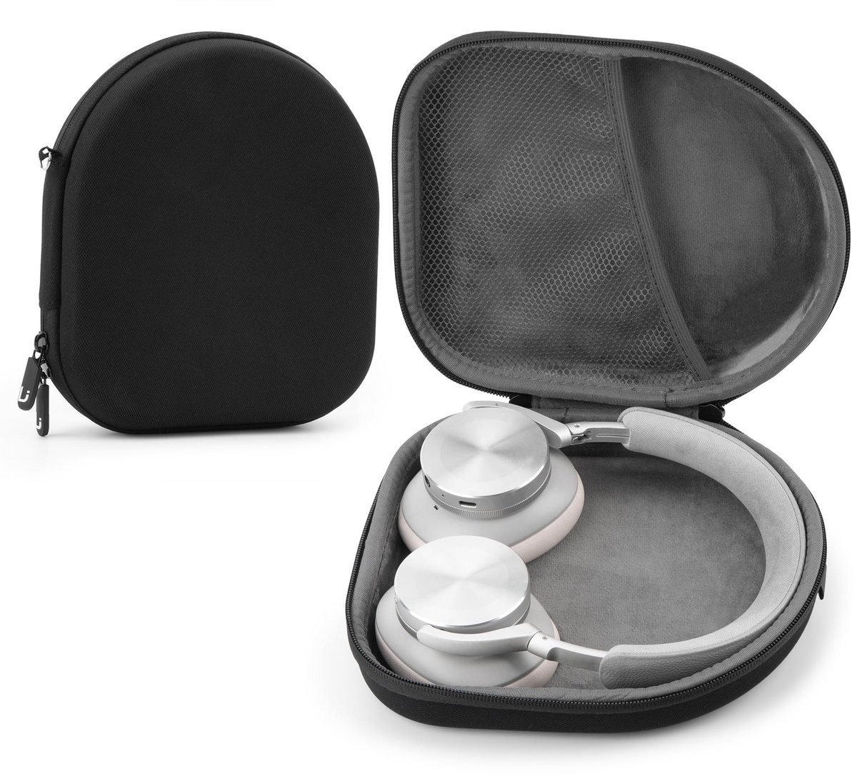 SPHProducts - Hoofdtelefoon opbergtas - Beschermende hardcase - Zwart - Reistas voor hoofdtelefoon - Ideaal voor reizen - Geschikt voor meerdere model