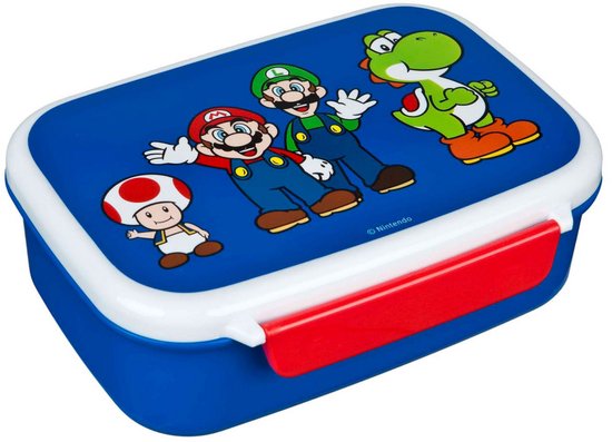 Super Mario Lunchset - Lunchbox - Drinkfles - Blauw - Lunchbox Kinderen van Merkloos — afbeelding 3