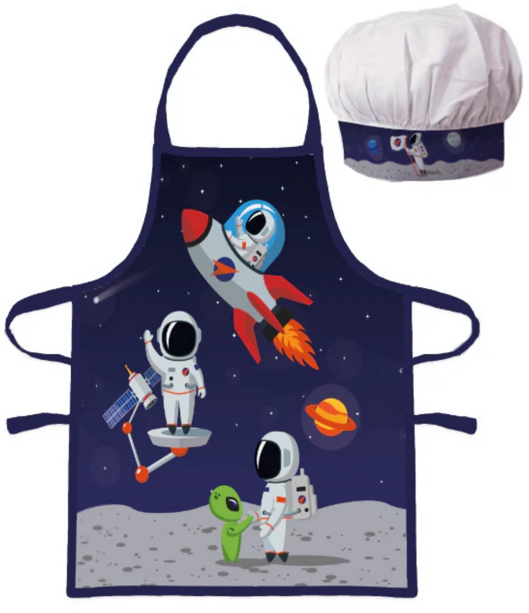 Astronaut Alien kinderschort 2-delig set
