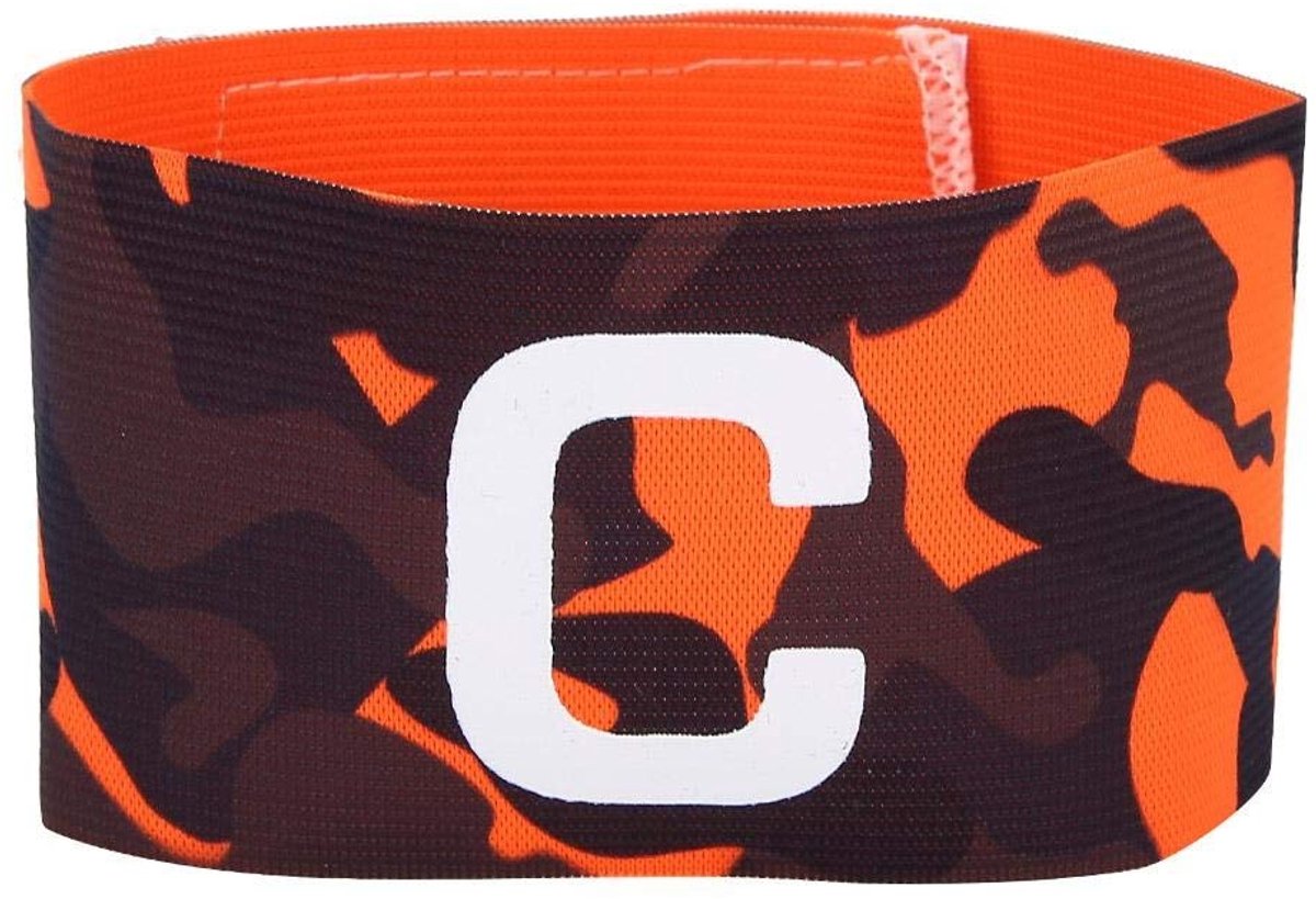Vt products - Captain's Bracelet - Sportband - Duurzaam en elastisch - Oranje - Team sports - Geschikt voor voetbal, hockey, tennis, basketbal en voll
