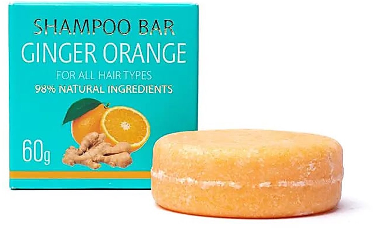Natuurlijke Shampoo Bar Gember Oranje - 60g