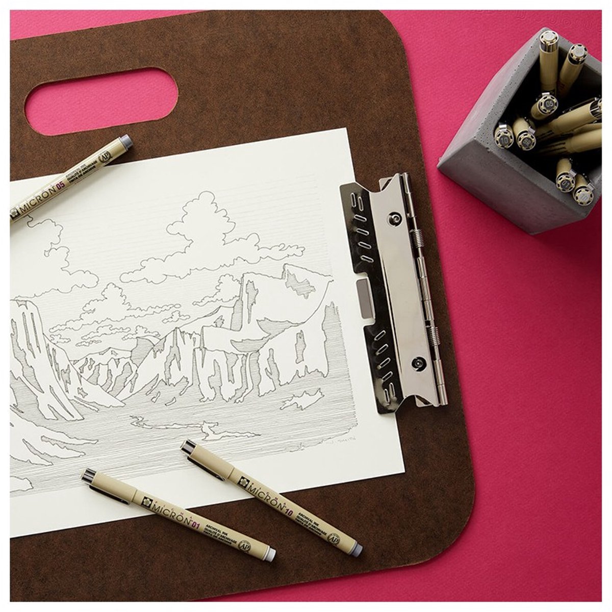 Sakura Pigma Micron fineliner set | 4 maten, Licht Koelgrijs — afbeelding 3