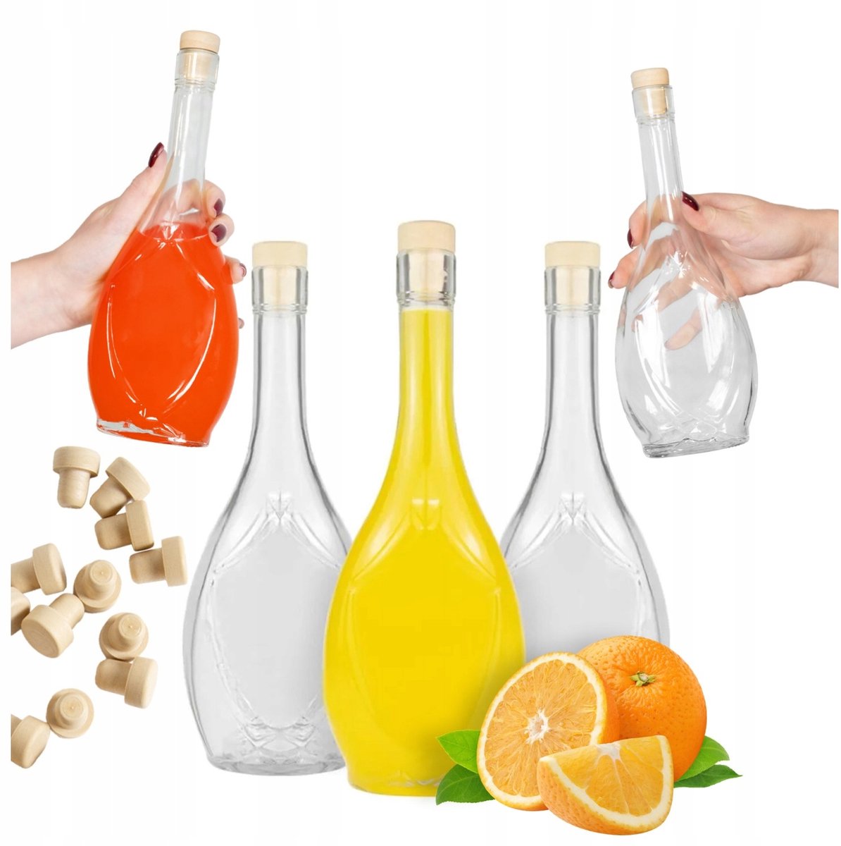 Bimberek Serie - Flessen voor Alcoholische Dranken - 500ml - Hoge Kwaliteit Glas