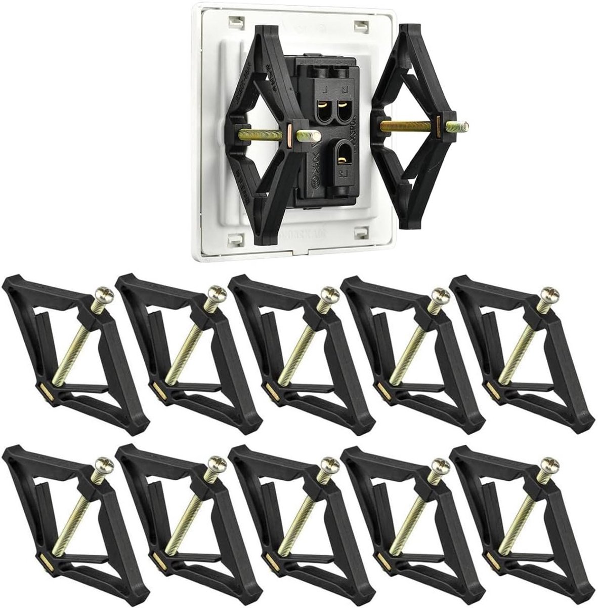 10 Stuks 86 Type Cassette Steunstangen voor Wandmontage - Accessoires voor Elektriciens, Socket Box Houder, Reparatietool