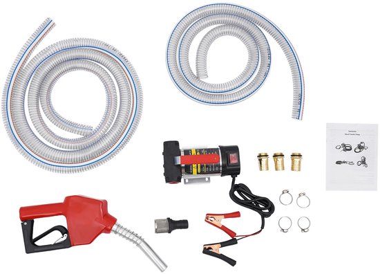 Cellista Dieselpomp 12 V - Brandstofpomp Elektrisch - Zelfaanzuigende Oliepomp - Transferpomp Set - 45L/min 175W 3600RPM van Merkloos — afbeelding 4